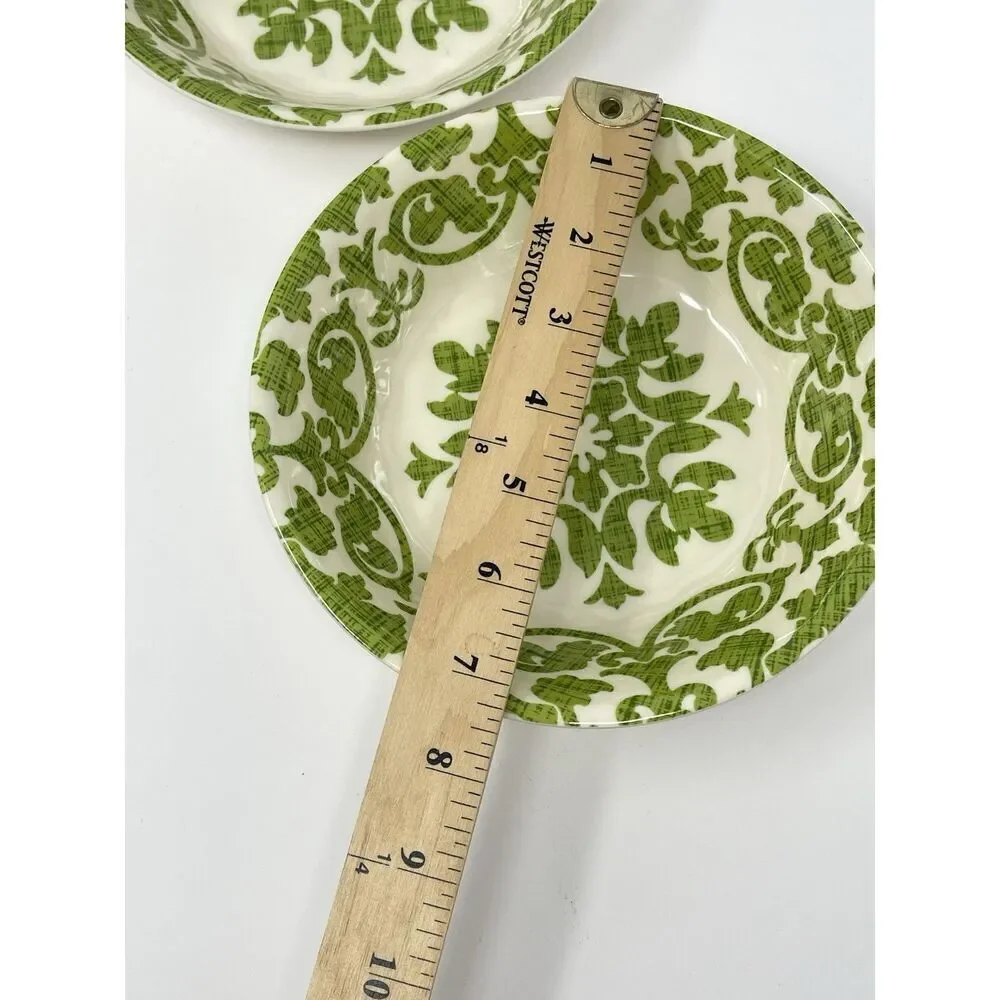 Pier 1 Imports Royal Regal Trellis Lime Green Melamine 7.5” Bowls Set Of 2